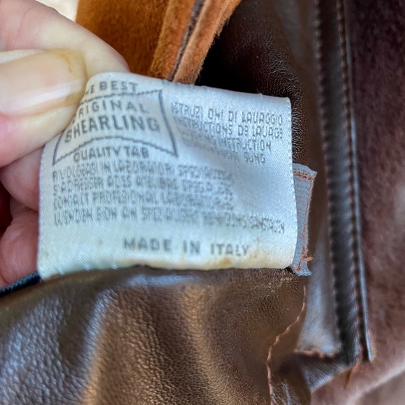 Shearling Lined Suede Leather Stroller Coat From Italy Western Whipstitching - Picture 6 of 7